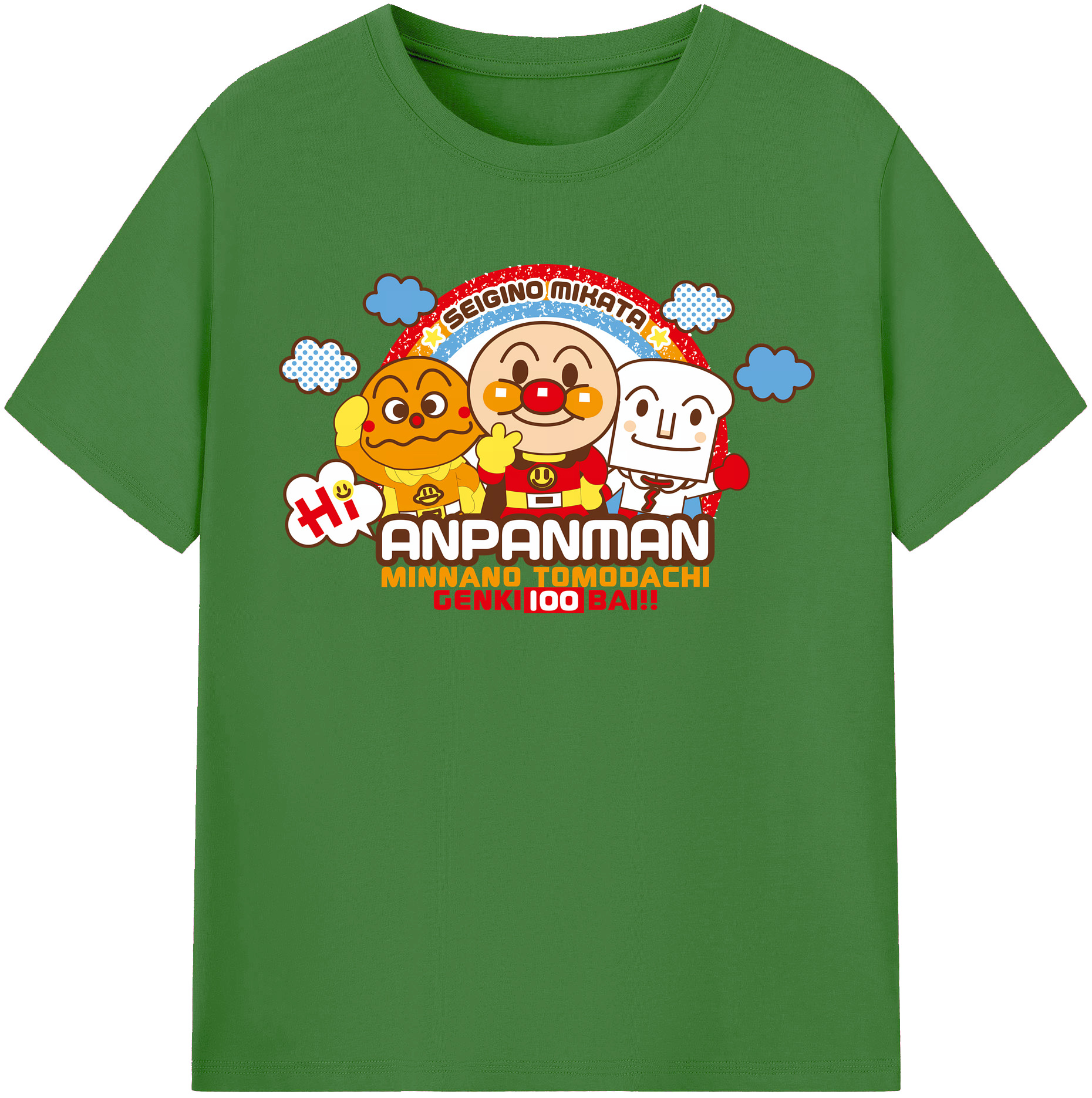 （画像用） アンパンマン Anpanman レディースカジュアルプリントTシャツ（綿100％）